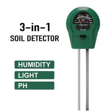 Soil Tester 3in1 Moisture Monitor Acidity Detector Fertility PH Meter Outdoor