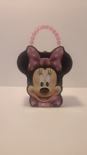 Minnie Mouse Face Purse Tin Lunch Box 11 x 7.5 x 3 inches Pink and White .