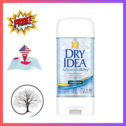 Dry Idea Antiperspirant Deodorant Gel, Unscented, 3 Ounce eBay