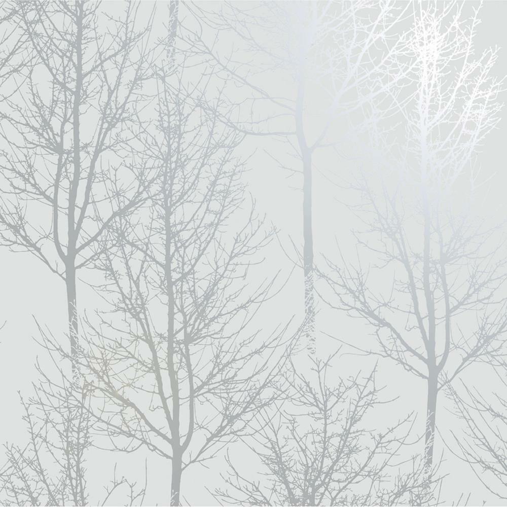 Holden Decor Rhea Zandra Trees Grey Silver Effect Wallpaper 90760 - Image 2