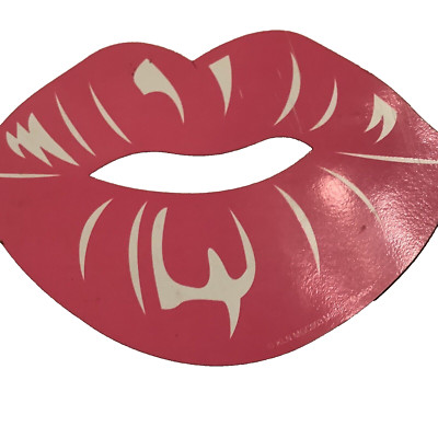 Lips' Kiss mark-Luscious Blazing Pink Lips Magnet 4 Fridge, Cars, locker etc.  