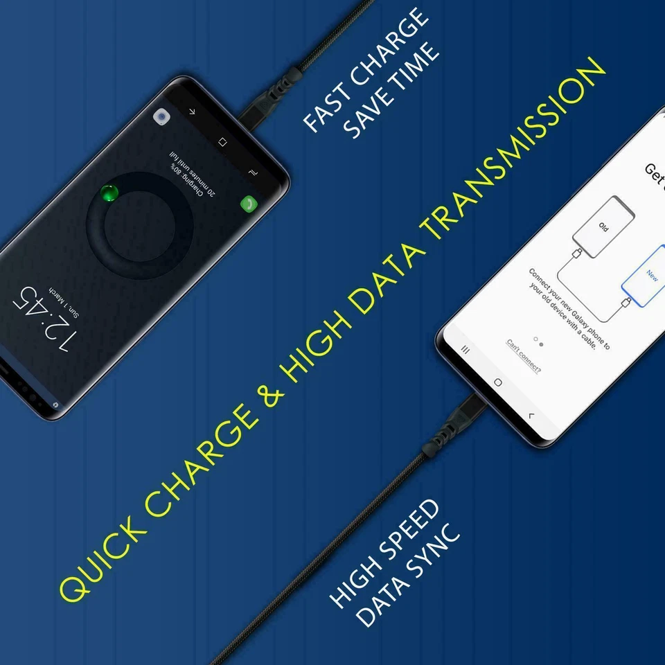 USB To Type C Heavy Duty Quick Fast Charging Cable Phone Charger Lead 1m 2m 3m - Image 3 of 4