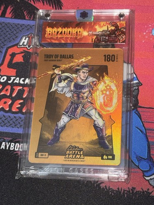 #ad TROY Aikman OF DALLAS 180 Power Bo Jackson Battle Arena ORANGE Battlefoil $350.00