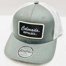 Zephyr Colorado Buffaloes Script Trucker Hat Cap Adjustable Snapback Gray NCAA
