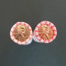 Rare 2009 US 1-Cent Denver & Philadelphia Coin Rolls (Unused)