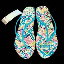 Sakroots Women's Multicolor Jetty Sandals BoHo Flip Flops Rubber Hippie Size 9