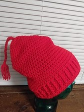 Red Norwegian style hat, Melt the ICE, Adult and child sizes, Hand made in USA