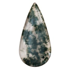 Natural Green Moss Agate 42.45x21.35x7 mm Pear Polished Gemstone LS02083-31