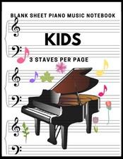 Blank Sheet Piano Music Notebook Kids Blank Sheet Piano Music Manuscript Pape...