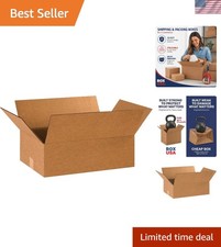 Boxes Holds 65lbs, 18x12x6 25-Pk for Moving, Shipping Packing