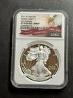 2021 W Type 1 American Silver Eagle $1 Proof NGC PF70 Ultra Cameo ER (1414)