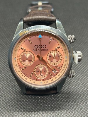 OUT OF ORDER Sportlicher Chronograph - Lachs Zifferblatt - Limited/Discontinued - Full Set