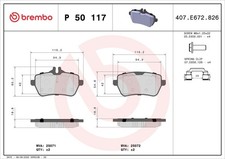 BREMBO Bremsbelagsatz Scheibenbremse PRIME P 50 117 f&uuml;r MERCEDES KLASSE W222 300