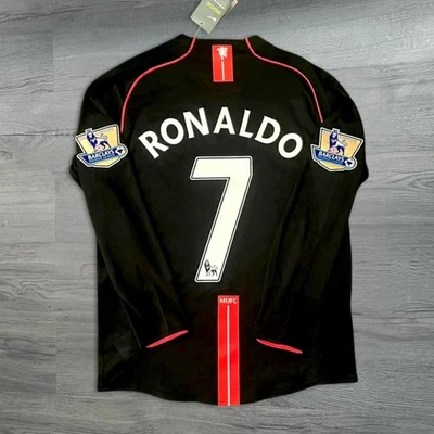 NIKE Cristiano Ronaldo No.7 Manchester United 2007/08 Black Long Sleeve Shirt