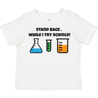 Inktastic Stand Back, While I Try Science! Toddler T-Shirt Beakers Chemistry Kid