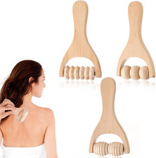3Pcs Wood Therapy Massage Sticks, Wooden Massage Rollers, Hand Massage Tools ...