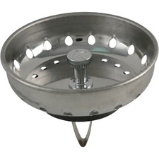 Keeney 3-3/8 In. Stainless Steel Spring Action Post Basket Strainer Stopper Pack