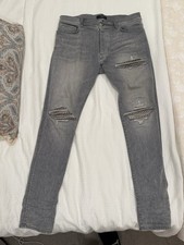 AMIRI Grey Bouclé MX1 Jeans - Men’s 38