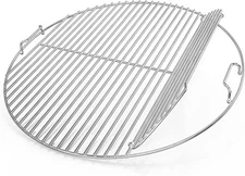 Stainless Steel Grilling Grate Replacement Hinged Cooking Grate for Weber 22" Ke