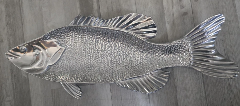 Mariposa Brilliante Aluminum Fish Serving Platter Tray Michael Updike Designed - Image 3 of 4