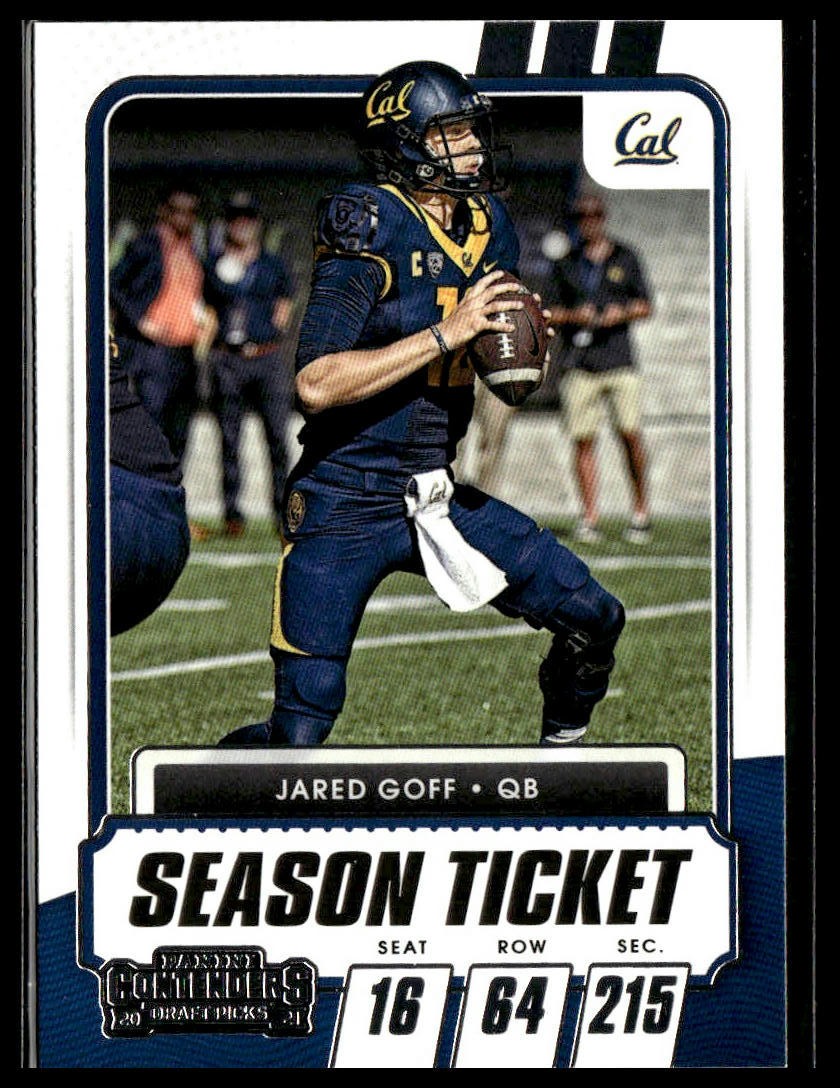 Jared Goff 2021 Panini Contenders Draft Picks Card #7