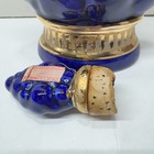 Vintage 1963 Jim Beam Whiskey Decanter Cobalt Blue Grapes Gold C Miller Empty — photo 9
