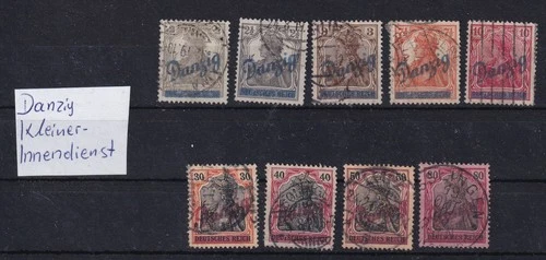C98) 1920 danzig Kleiner Innendienst Mi 32/40 €2700 mixed quility print is fake