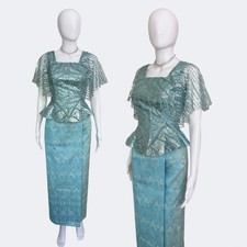 Khmer Traditional Outfit / Cambodian Clothes - 2 Piece, Khmer Shirt  Skirt