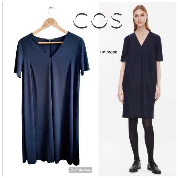 Women COS Dress Black Viscose 36 #6PS5