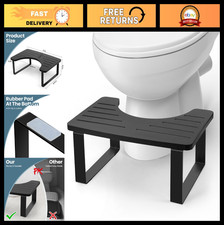 Portable Bamboo Toilet Stool for Squatting, Anti-Slip Bathroom Step Stool, Poop