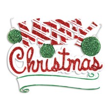 Merry Christmas Personalized Christmas Tree Ornament