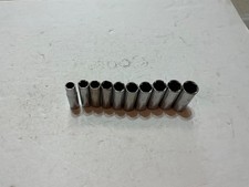 Craftsman 10 Pc Metric Deep Well Socket Set 6 Pt 38 Drive 10- 19mm Usa Made