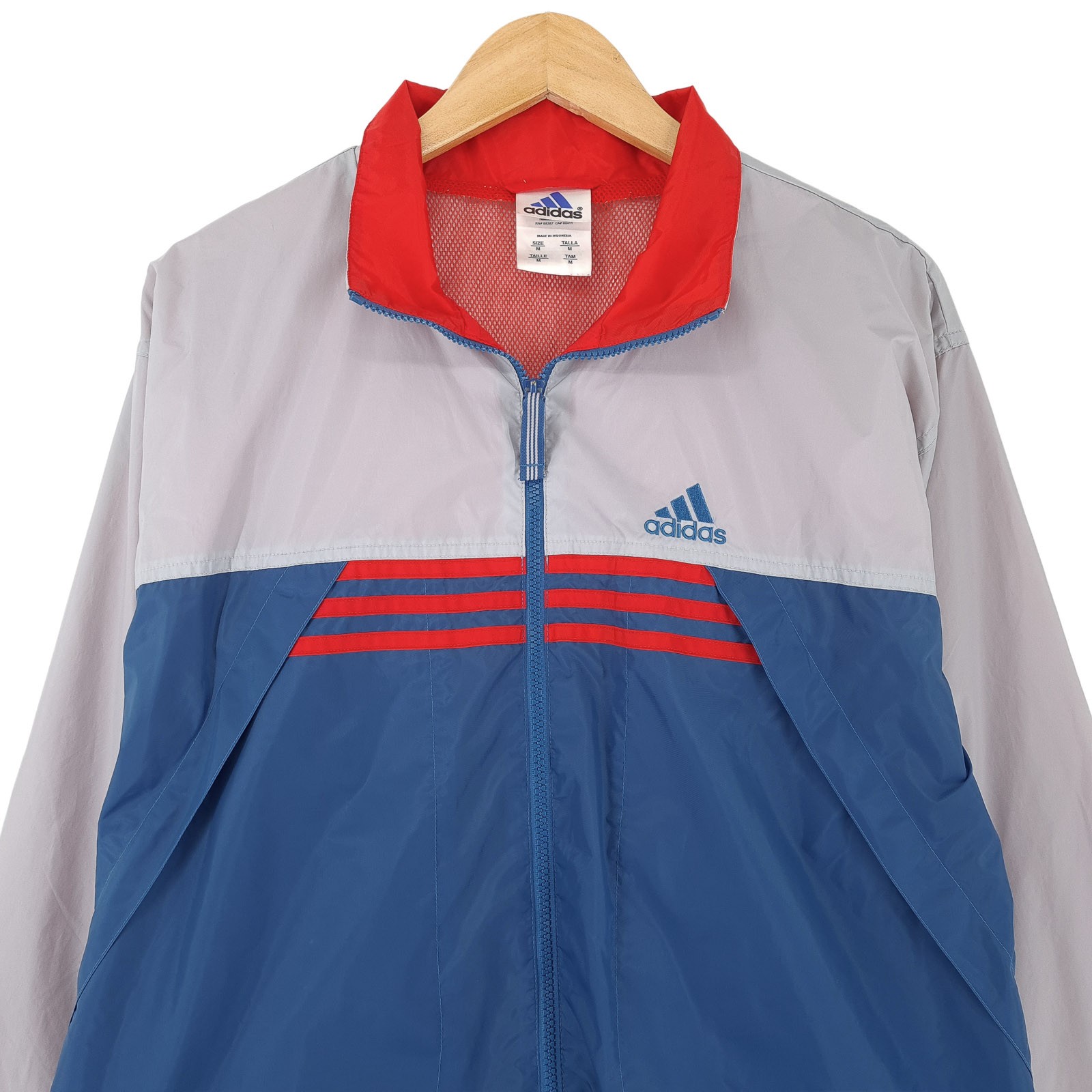 Adidas Mens Track Jacket Blue Athletic Retro Outdoor Casual Xd5 Size M thumbnail 2