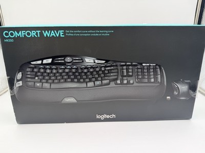 Logitech MK550 Comfort Wave Wireless Keyboard & Mouse Combo NO DONGLE Tested