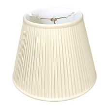 Deep Empire Side Pleated Basic Lamp Shade, Beige, 7.5" x 12" x 9.5, BS-729-12BG