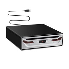 Portable External CD Player for Car - Plug and Play Universal USB CD Black