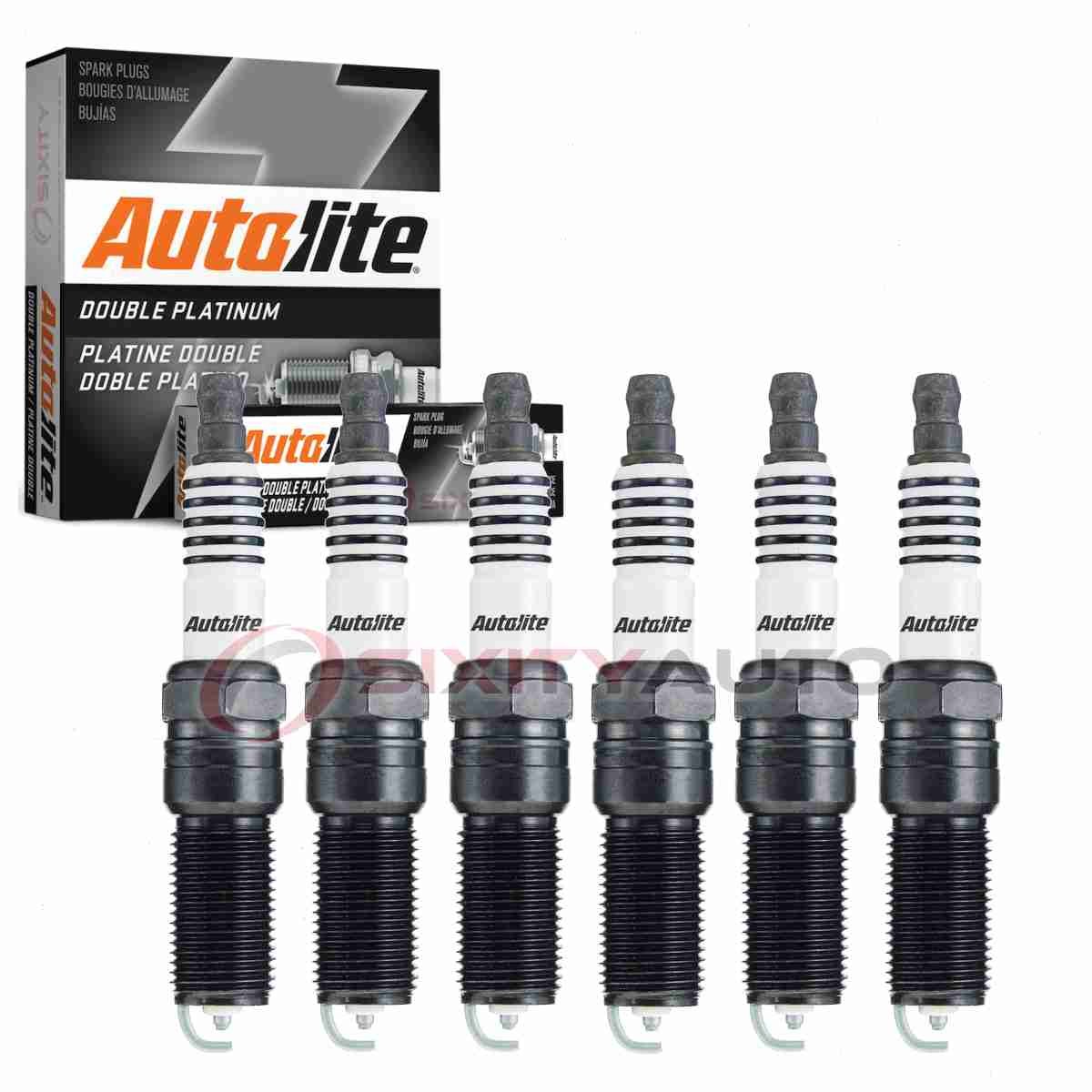 6 pc Autolite Double Platinum Spark Plugs for 2001-2010 Chrysler Sebring fo