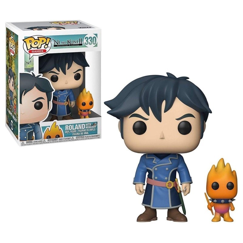 Funko POP Ni No Kuni Roland avec Higgledy figurine en vinyle de 9 cm