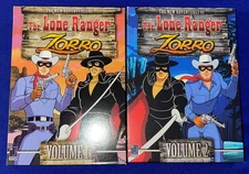 OOP New Adventure Lone Ranger & Zorro Vol.1 & 2 DVD w/slipcover Animated CARTOON