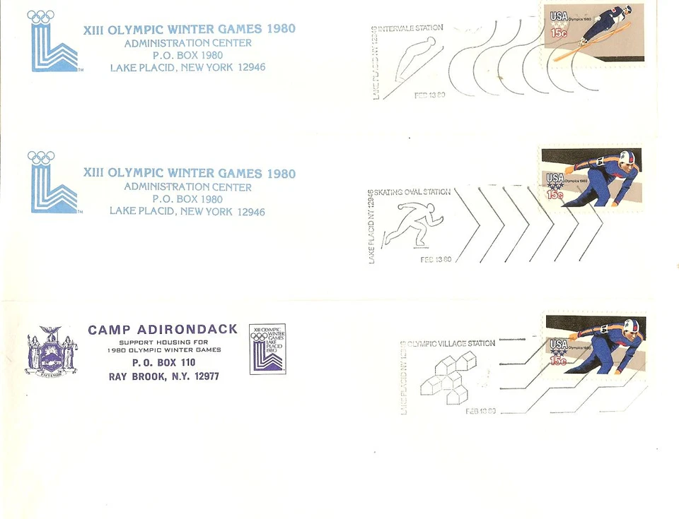 15 ASST XIII OLYMPIC WINTER GAMES 1980 LAKE PLACID ADMIN CENTER OLYMPIC  CANCEL - Image 2 of 3