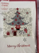 Paper Magic Group 32 Christmas, Holiday Cards, 32 Envelopes Christmas Tree