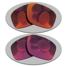 US Fire Red Midnight Sun Polarized Lenses Replacement For-Oakley Sliver OO9262