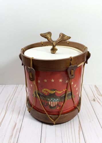 Vintage Drum Ice Bucket American Eagle Drum Replica - Picture 2 of 5