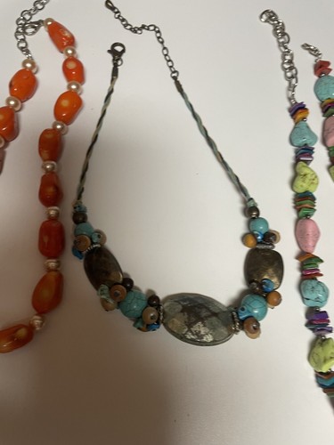 Vintage Necklaces Lot of 5 Assorted Chunky Beaded Fashion Estate Sale - Picture 15 of 21