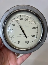 Vintage Airguide Humidity Indicator Wall Mount Made In USA