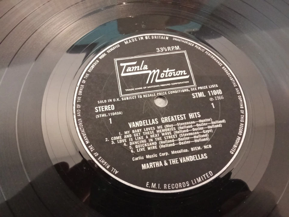 MARTHA AND THE VANDELLAS LP ORIG UK ISRAEL STEREO TAMLA MOTOWN  GREATEST HITS  - Bild 3 von 4