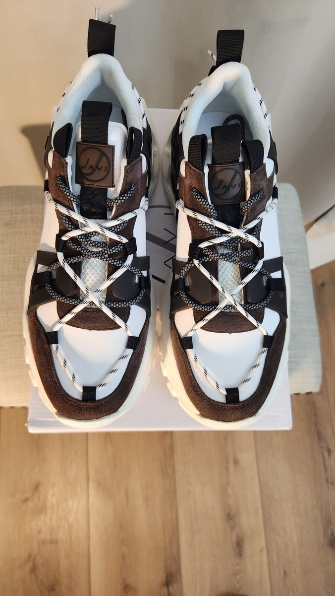 JAVI Assumption Sneakers Mens 13 Brown White Excellent Chunky Platform Javi Assumption Brown/White Designer Sneakers SIZE 11.5 | eBay main image 3