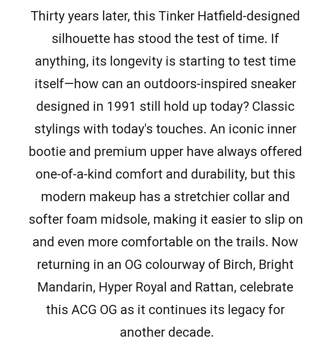 🔶️NIKE ACG AIR HUARACHE MOWABB OG RATTAN BIRCH 2021 US 14 UK 13