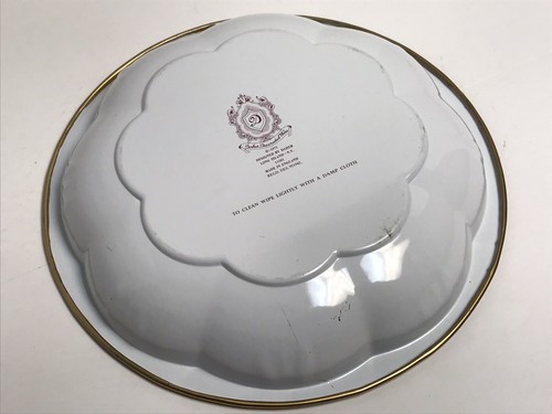 Vintage Tin Metal Bowl DAHER Decorated Ware England Butterflies Strawberries - Picture 9 of 9