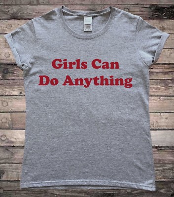 T-Shirt Mädchen Can Do Anything feministischer Slogan